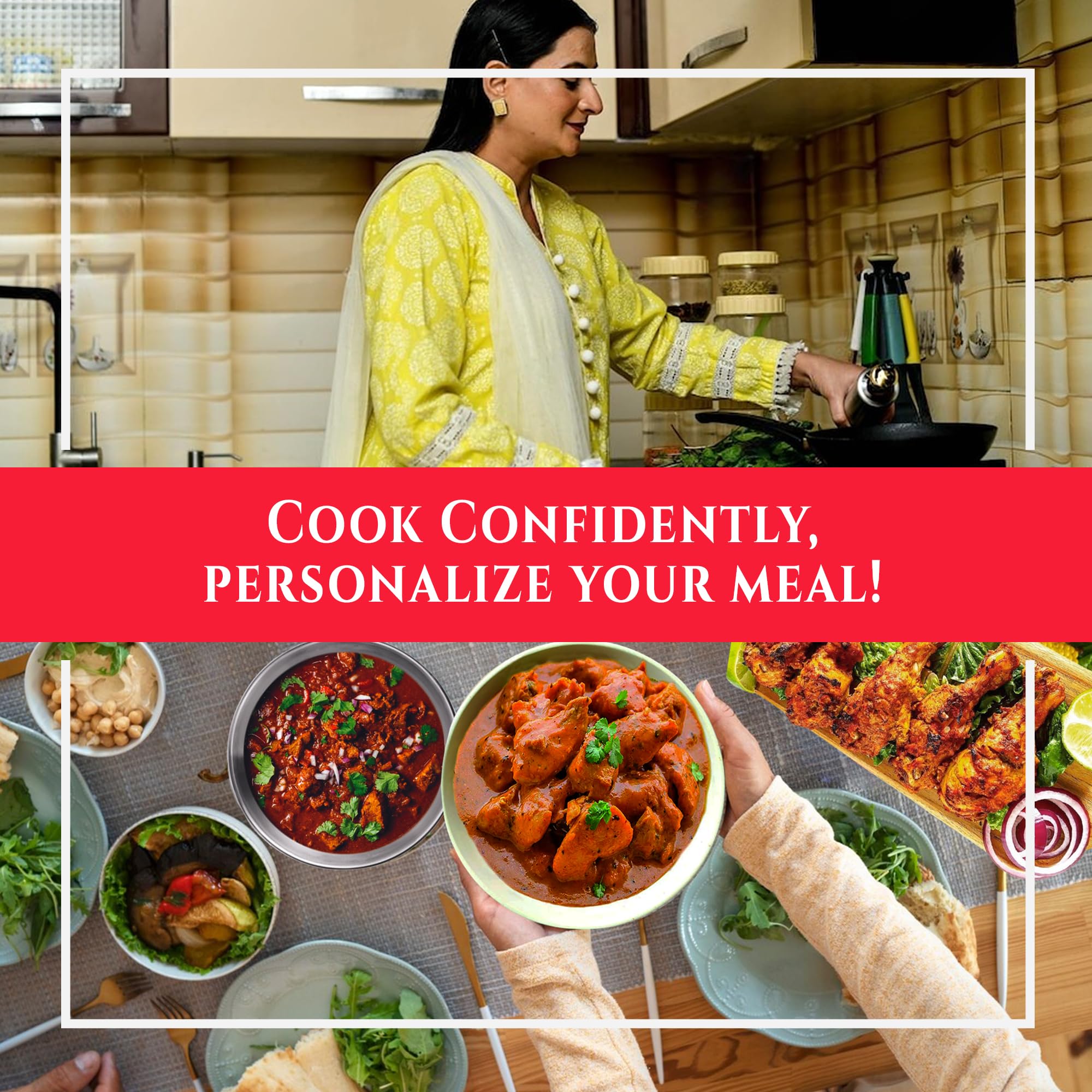 Authentic Indian Spice Kits - Butter Chicken Makhani, Tandoori Chicken & Beef Vindaloo | Organic Gluten-Free No Sodium Spice Mix | Easy Home Cooking | Perfect for Dinner Parties, Meal Prep & Indian Cuisine Lovers