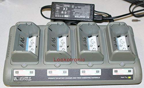 Renewed Zebra UCLI72-4 RW220 RW420 Quad Battery Charger for QL & RW Series Printers | Fast Charging for Warehouse, Retail & Logistics Operations