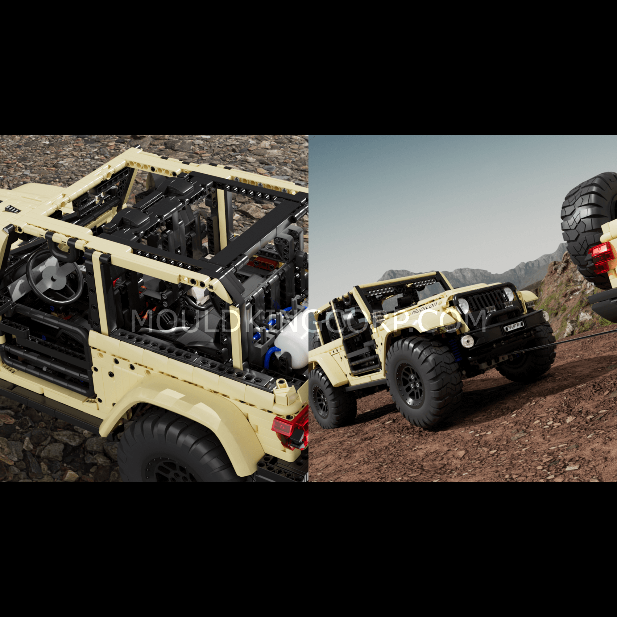 Mould King 13184 Remote Control Off-Road Wrangler Building Blocks Set - 3621 Pieces | STEM Toy for Kids & Adults, Perfect for Indoor Play & Gift Giving