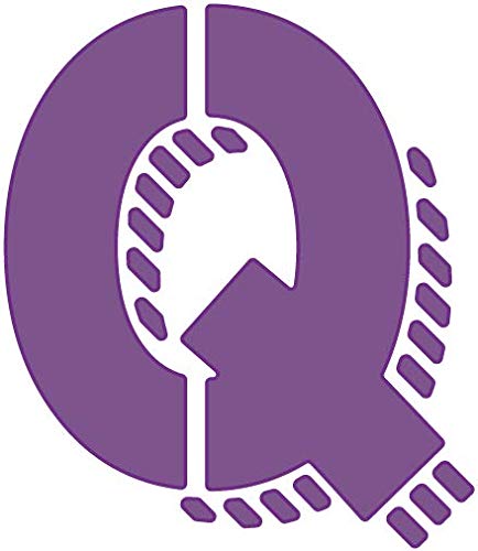 Gemini Metal Cutting Dies - Expressions Shadow Alphabet Q (Silver) | Precision Crafting Tools for Scrapbooking, Card Making & DIY Projects