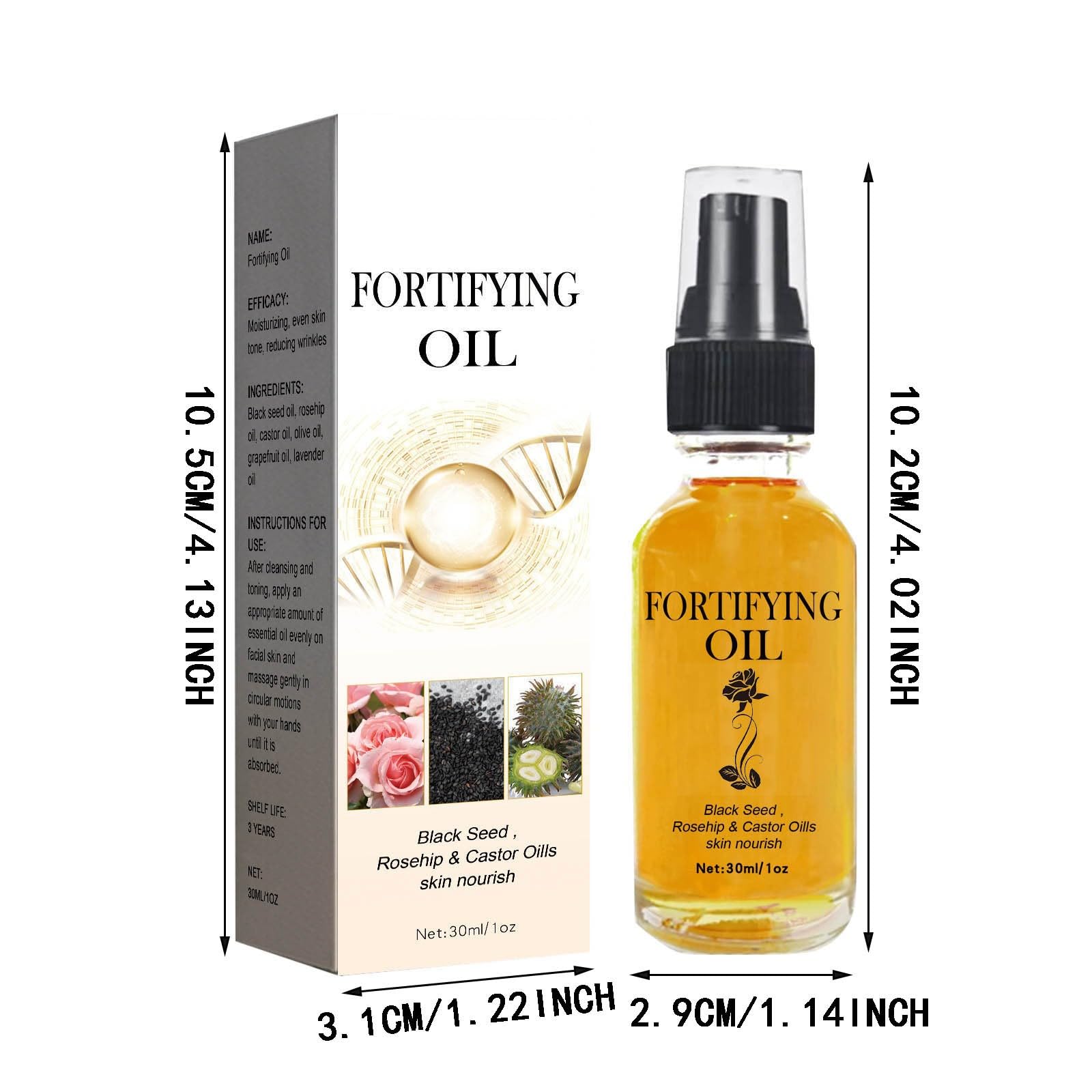 3Pcs Organic Rosehip Oil, Cold-Pressed Castor Oil & Black Seed Oil Face Serum - Hydrating & Nourishing for Dry Skin | Anti-Aging Facial Treatment for Glowing Complexion | Perfect for Night Routine & Daily Skincare
