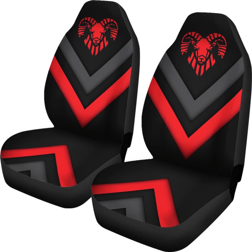 Custom Black & Red Dodge Ram Car Seat Covers - Premium Fit for 7 Series (212603) | Durable Protection & Style Upgrade for Trucks, SUVs & Off-Road Adventures