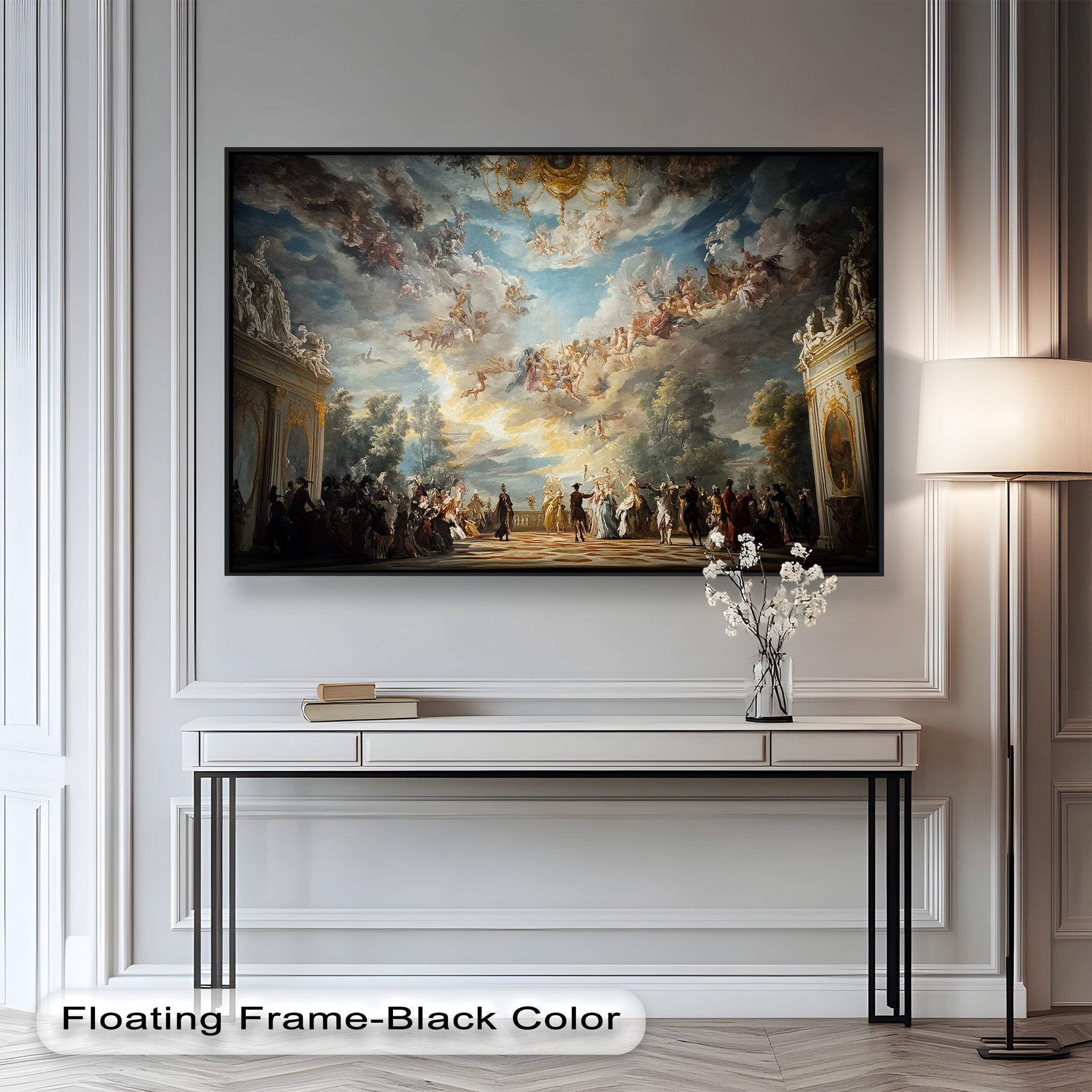 Baroque Heaven - Grand Ballroom Oil Painting | Classic Artwork for Home Decor, Office & Gallery | Perfect for Living Room, Dining Area & Wall Display