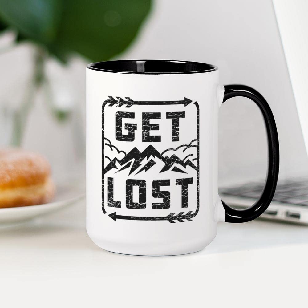 Get Lost 15 oz (444 ml) Ceramic Coffee Mug - Funny Novelty Gift for Office, Home & Travel - Durable Dishwasher Safe Cup for Coffee, Tea & Hot Beverages