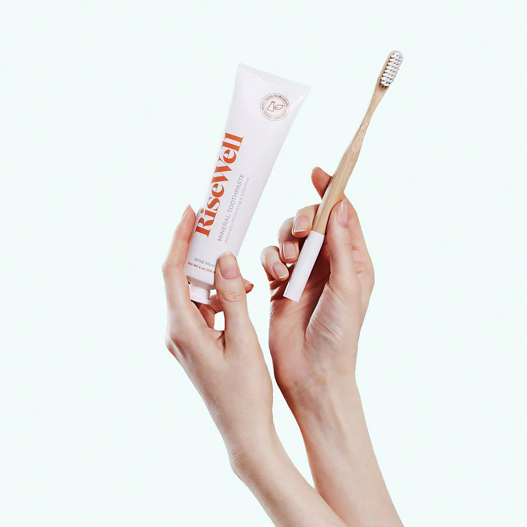 Natural Mineral Toothpaste for Teeth Whitening & Sensitivity Relief - Fluoride-Free & Eco-Friendly Oral Care for Daily Use at Home or Travel