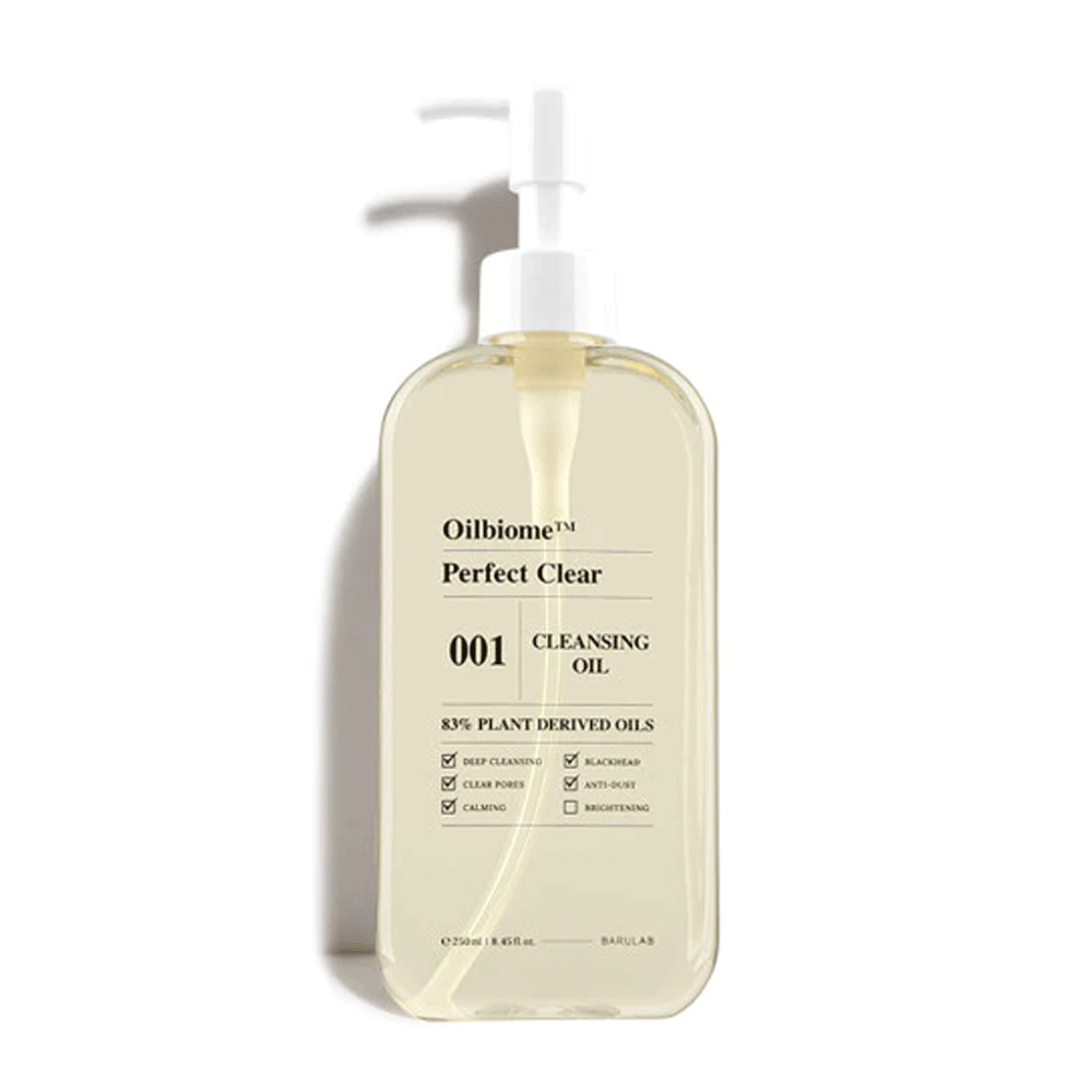 BARULAB Oilbiome Perfect Clear Cleansing Oil 250ml - Gentle Makeup Remover & Deep Pore Cleanser for All Skin Types | Perfect for Daily Skincare & Travel Essentials