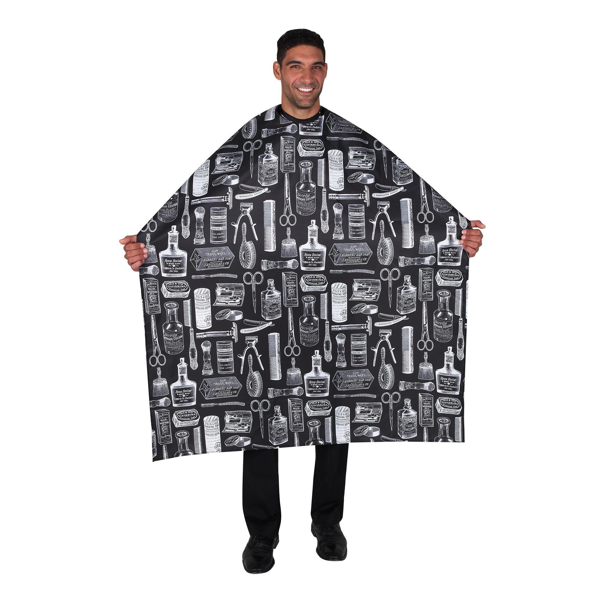 Betty Dain Vintage Barber Cape - Professional Salon Hair Cutting Cape for Men & Women - Perfect for Haircuts, Styling, and Grooming at Home or Salon