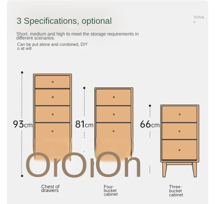 Solid Oak & Beech Wood Chest of Drawers - 5-Drawer Storage Cabinet with Multi-Functional Design for Bedroom, Living Room, and Office Organization