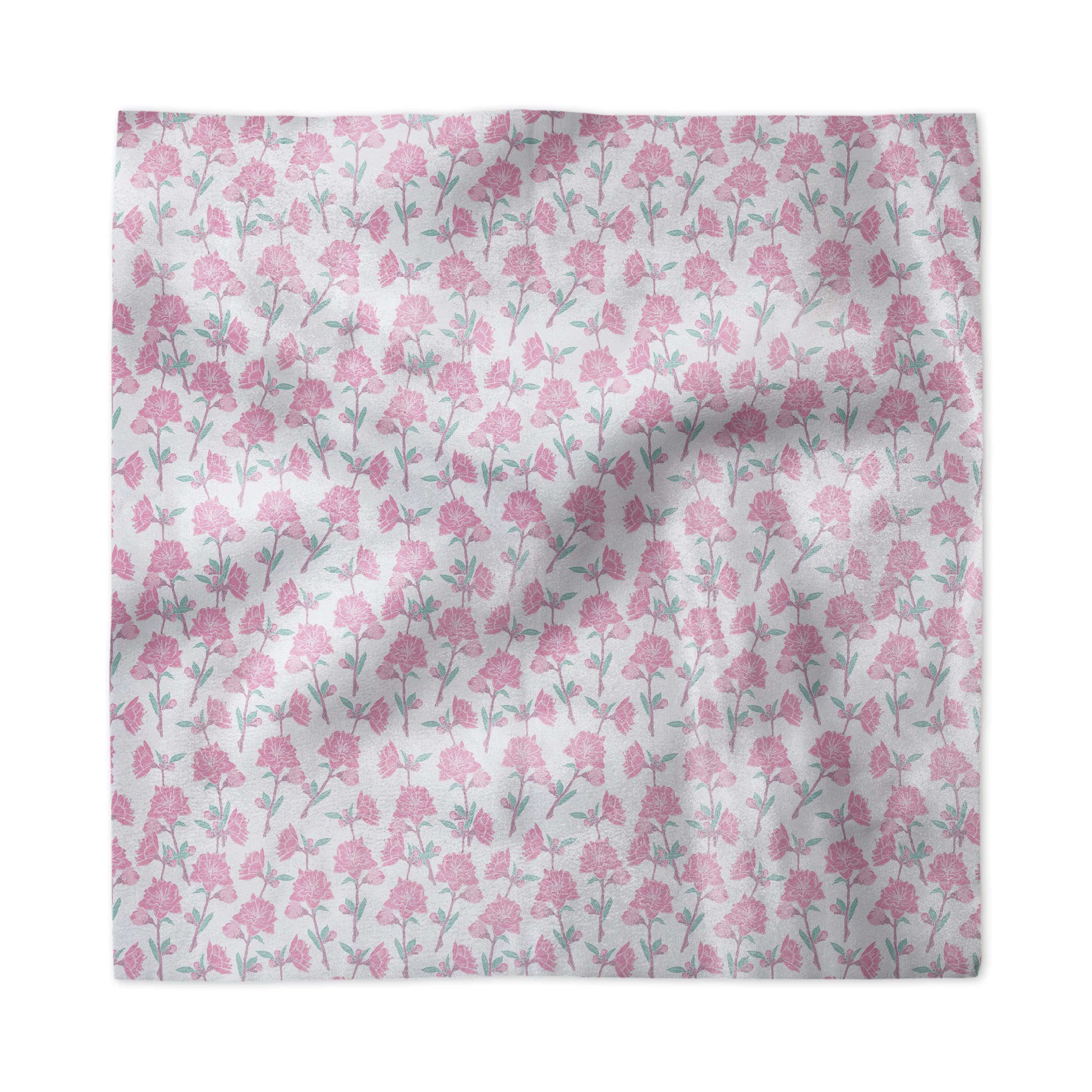 Ambesonne 4-Pack Rose Floral Napkins - Hand Drawn Botanical Garden Design, 18