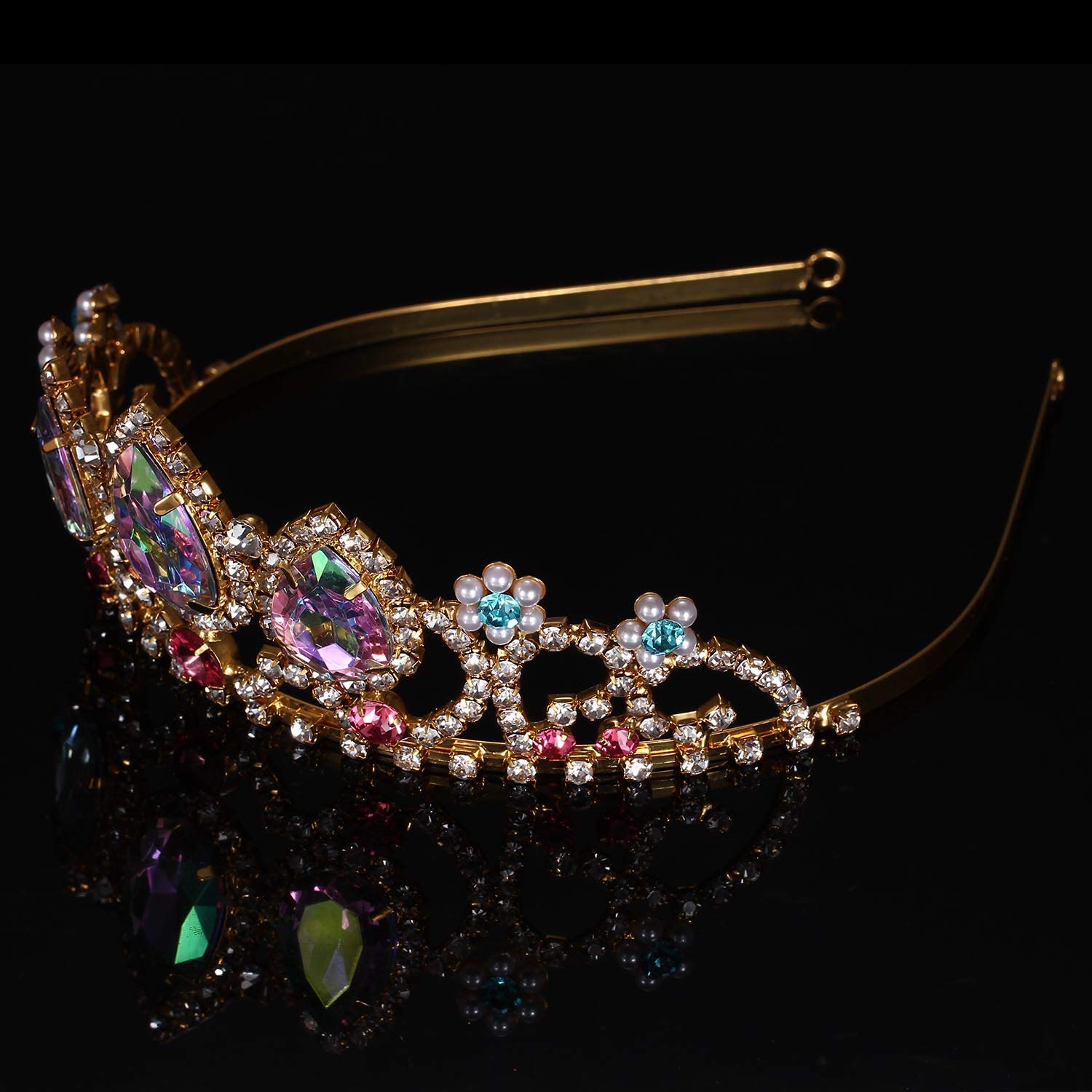 Rapunzel Princess Crown Tiara - Tangled Disney Inspired Bridal Wedding Hair Accessories for Women, Halloween Cosplay, Prom, Birthday Gifts - Perfect for Costume Parties, Dress-Up Play & Special Occasions