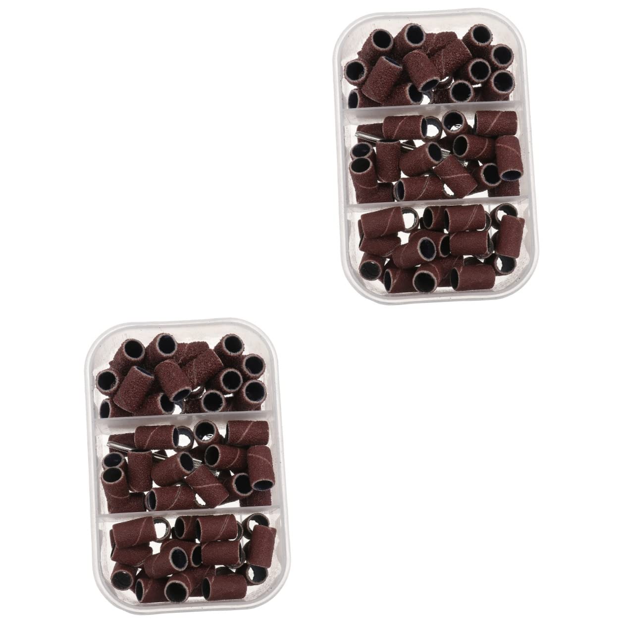Minkissy 2 Pack Nail Sanding Bands for Girls - Nail Polishing & Grinding Tools with Storage Box - Perfect for DIY Manicures, Salon Nail Art & Home Nail Care