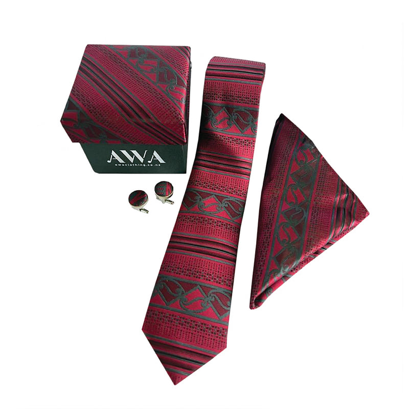 Premium Boxed Tie Set - Classic Red & Black Neckties for Men | Perfect for Business, Weddings & Formal Events