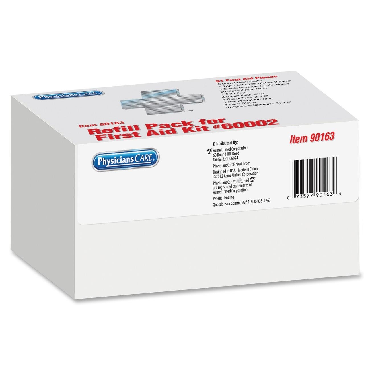 PhysiciansCare First Aid Kit Refill - 127-Piece Medical Supply Set for Home, Office & Travel Emergency Preparedness | Bandages, Gauze & Essential First Aid Items