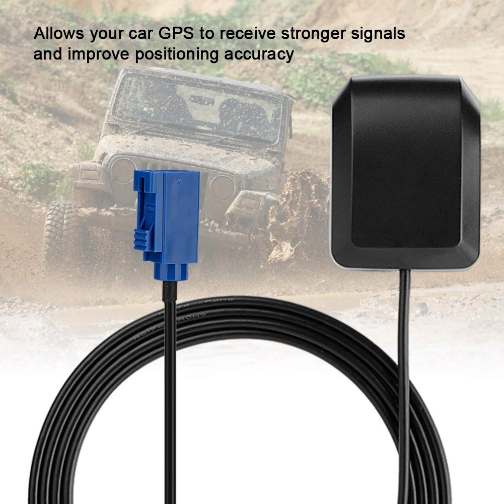 ASHATA Car GPS Antenna with 1.5m RG174 Cable - 1575.42MHz Magnetic Base Antenna for GPS Navigation, Receivers, DVR & Modules | Enhanced Signal for Road Trips & Fleet Tracking