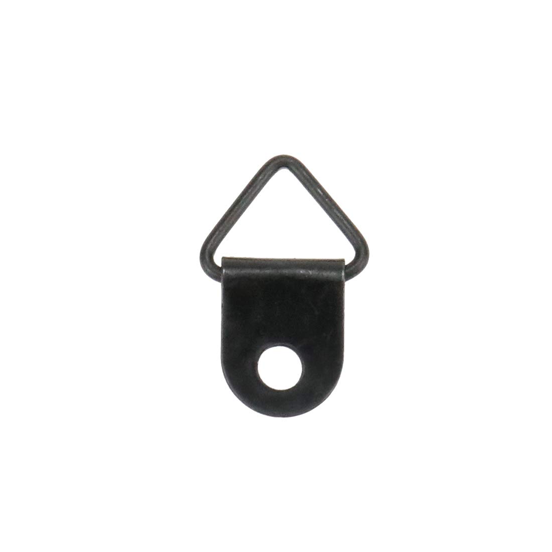 100 PCS Black Single Hole Triangle D-Ring Hangers for Picture Frames - 20 x 10mm - Heavy Duty Wall Hanging Hardware for Home Decor, Photo Displays & Art Gallery Installation