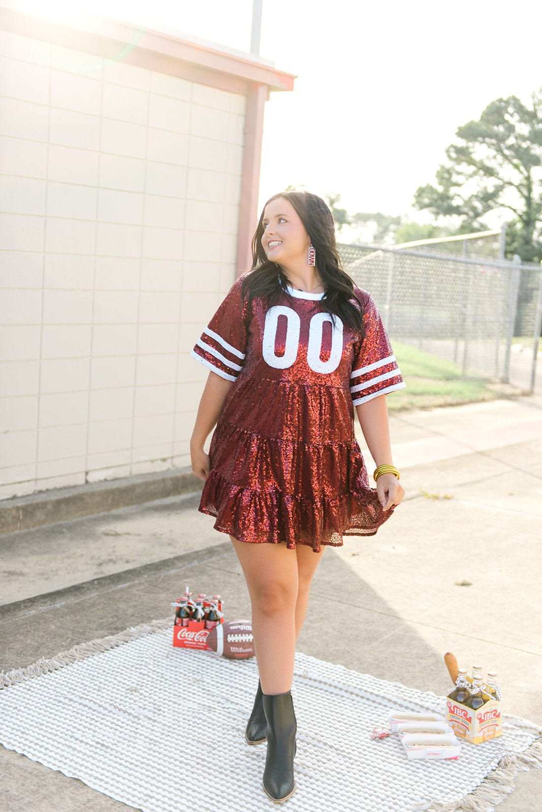 Elegant Maroon & White Sequin Party Dress for Women - Perfect for Evening Events, Prom, and Special Occasions