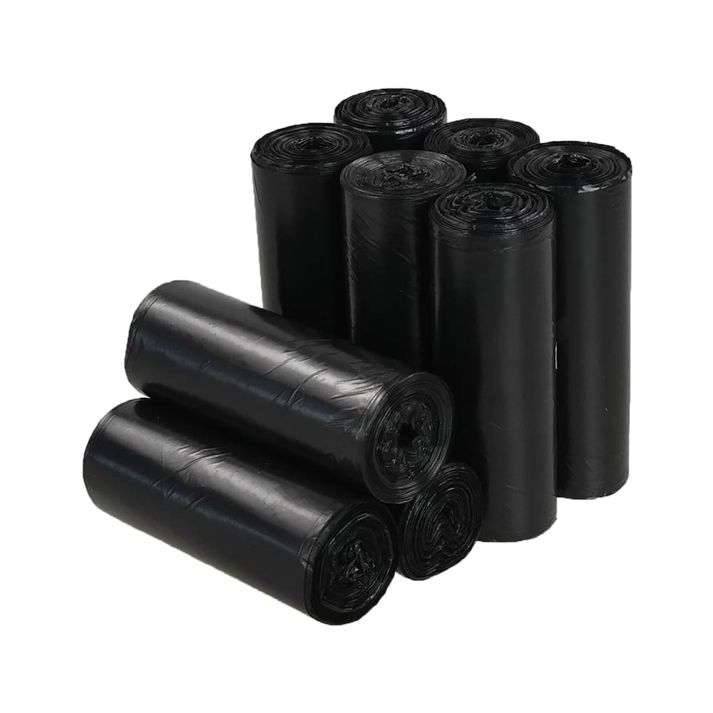 Saedy 8 Gallon Kitchen Trash Bags - Heavy Duty Black Garbage Bags (200 Count) | Odor Control & Leak Proof for Home, Office & Outdoor Use