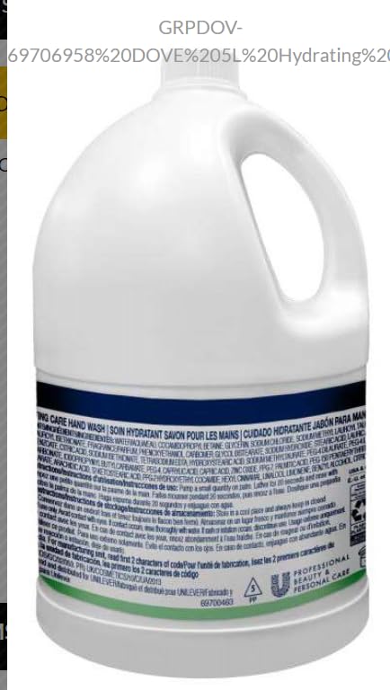 Dove PRO Hydrating Hand Wash Refill 5L - Bulk Liquid Soap Refills for Dispensers | Ideal for Homes, Offices, and Commercial Use