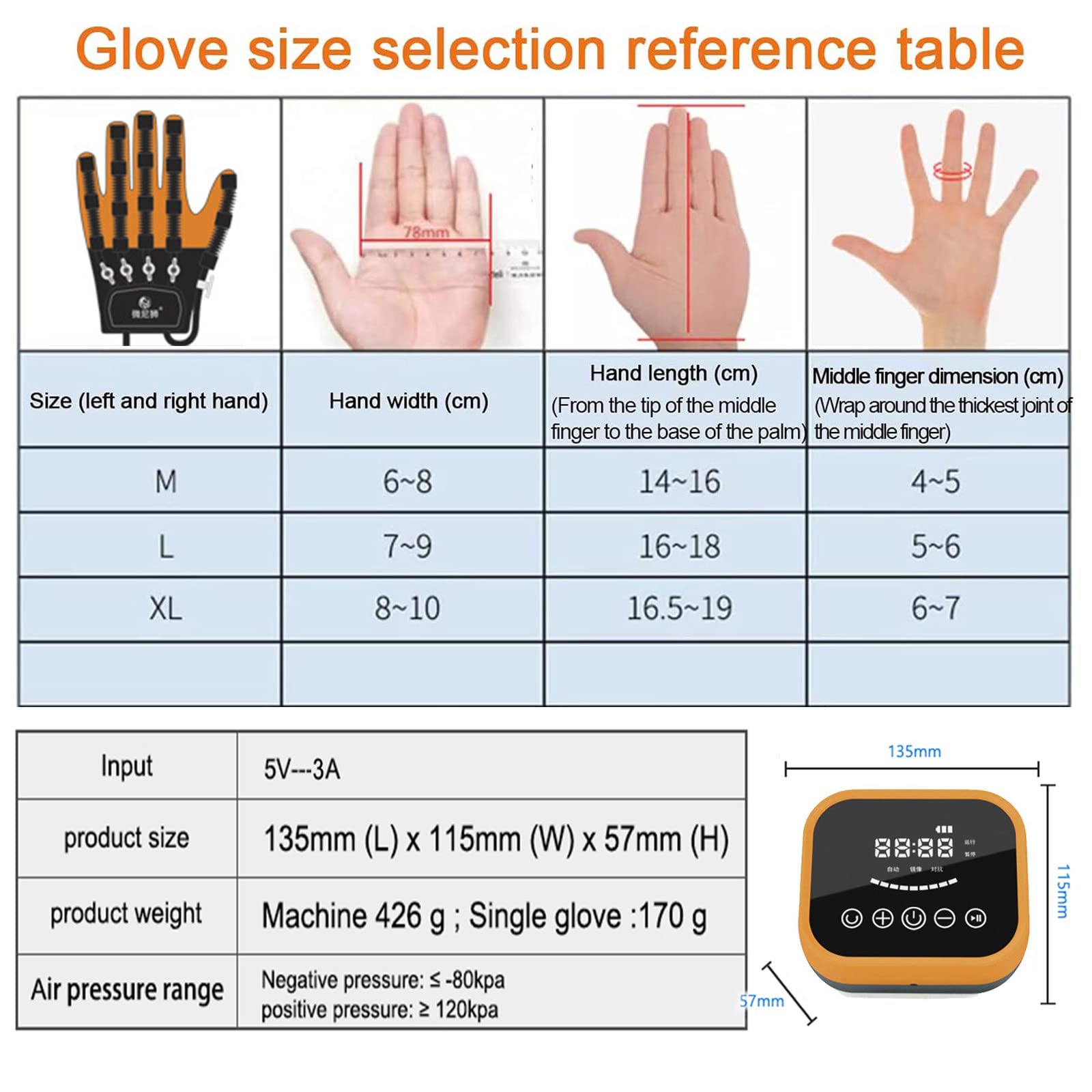 Rehabilitation Gloves for Stroke Patients - Finger Orthoses & Hand Splint for Hemiplegia Recovery - Left Hand Exoskeleton Robot for Manual Training & Long-Term Relief - Ideal for Post-Stroke Therapy & Daily Functional Support