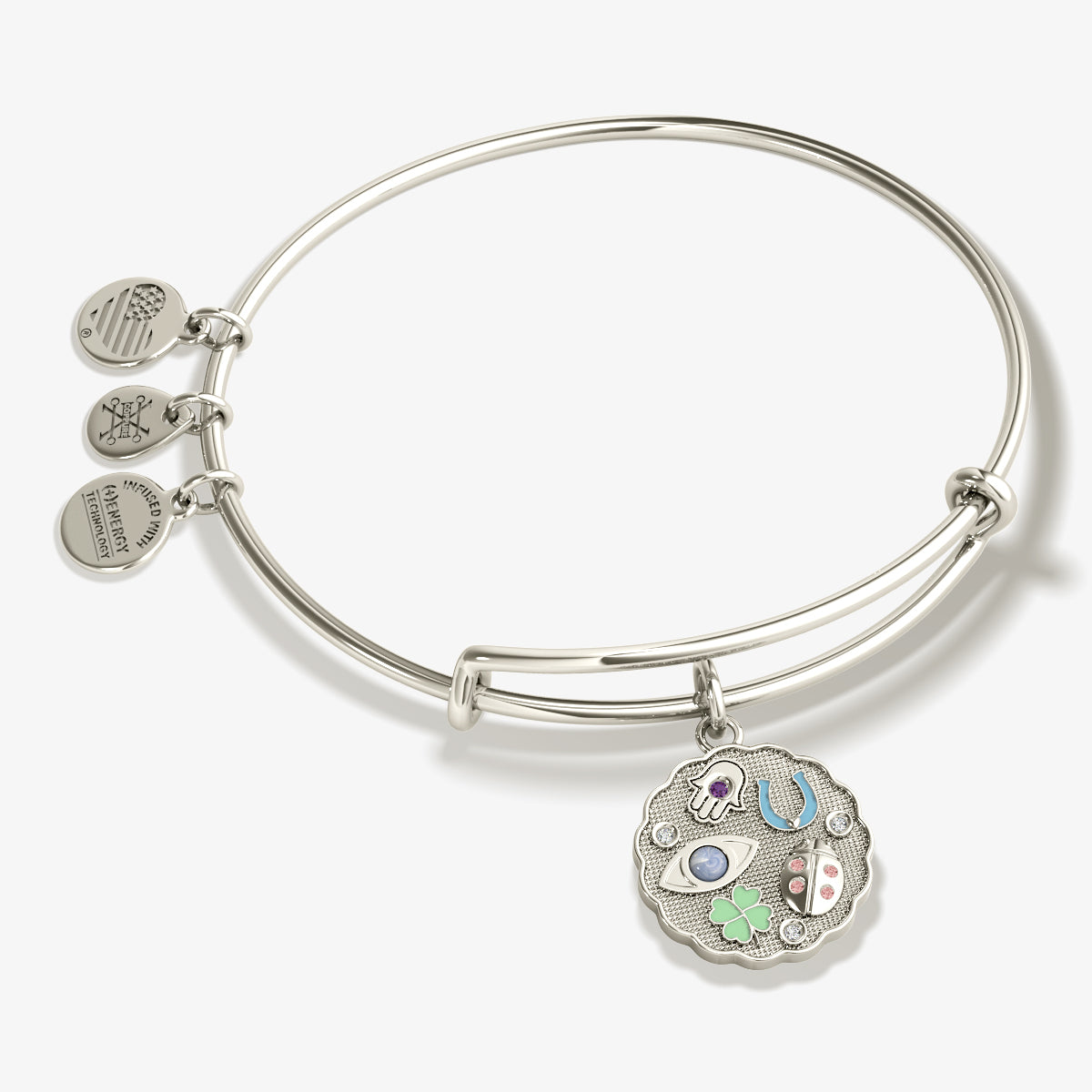 Abundant Blessings Charm Bangle Bracelet - Elegant Adjustable Sterling Silver Jewelry for Women | Perfect for Daily Wear, Gifts & Special Occasions