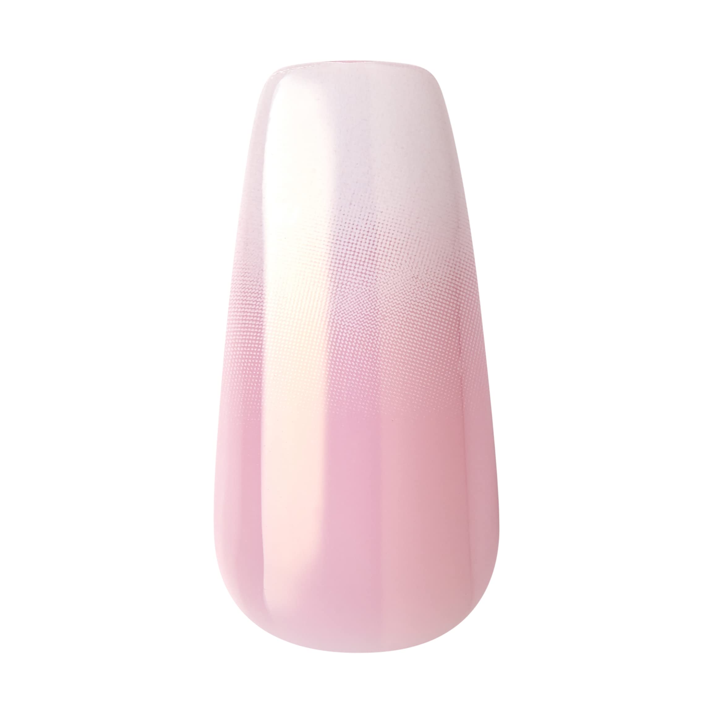 KISS Masterpiece Luxe Manicure Kit - Long Coffin Fake Nails with 30 Pieces & 12 Accent Nails | Includes Nail Glue & File | Perfect for Parties, Weddings & Special Occasions