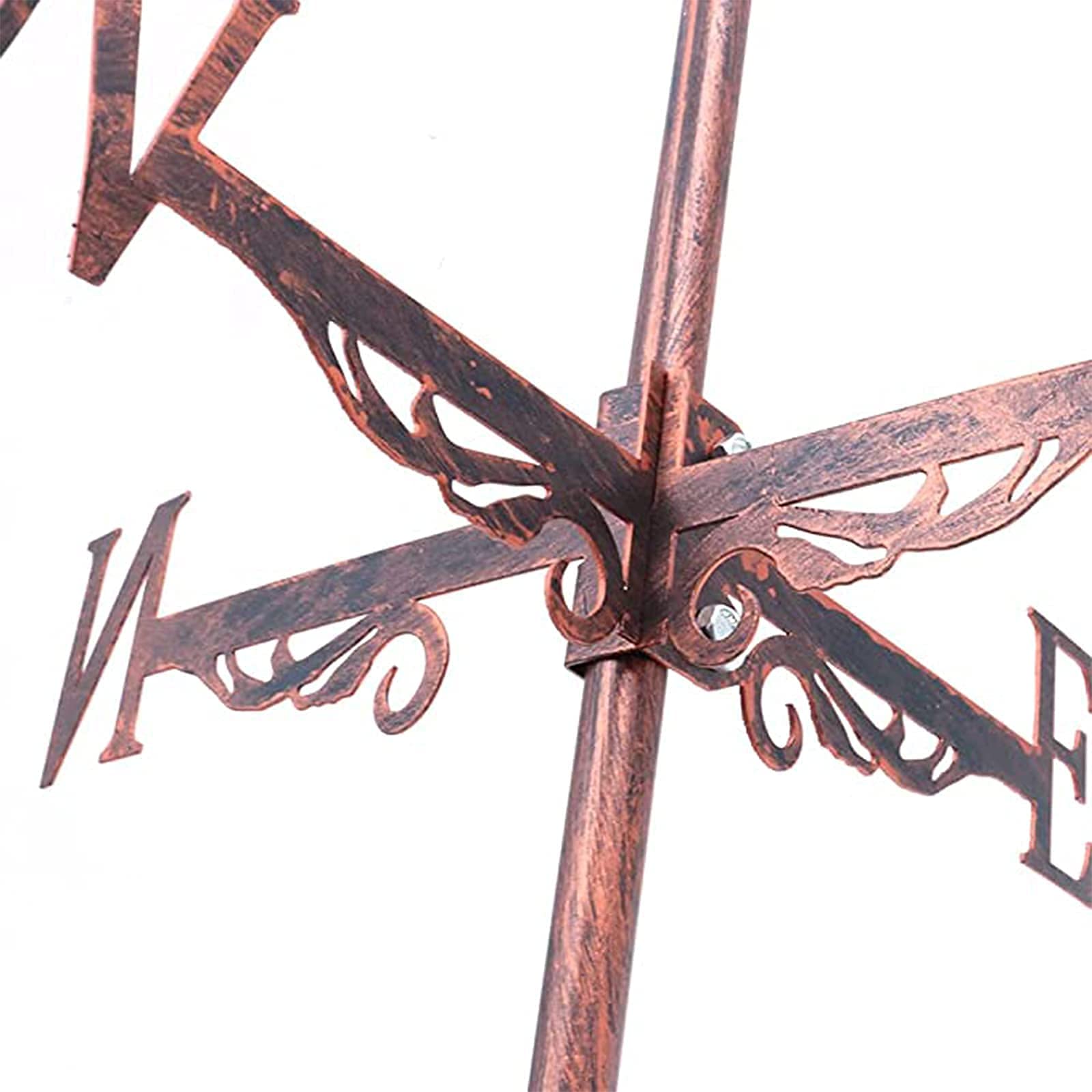 Cast Iron Mermaid & Dolphin Weathervane - Heavy Duty Outdoor Wind Direction Indicator for Garden, Roof, or Yard - Perfect for Coastal & Nautical Themed Decor