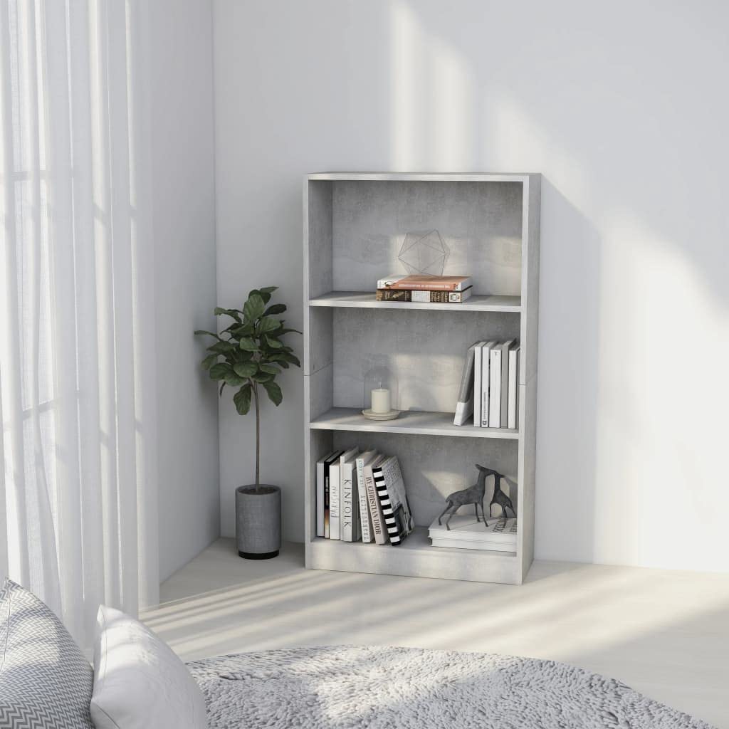 3-Tier Freestanding Bookcase Shelf - 23.6