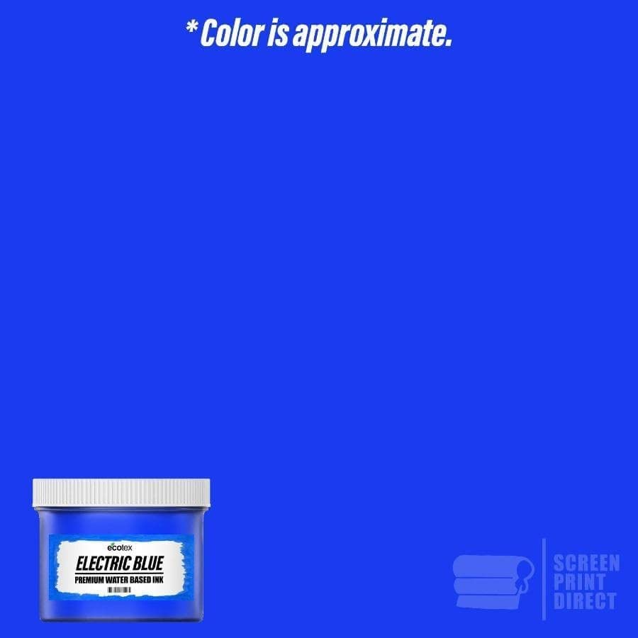 Ecotex® Electric Blue Water Based Fabric Ink (32oz Quart) - Silk Screen Paint for DIY T-Shirts, Bags & Textiles - Made in USA - Perfect for Screen Printing, Custom Apparel & Craft Projects