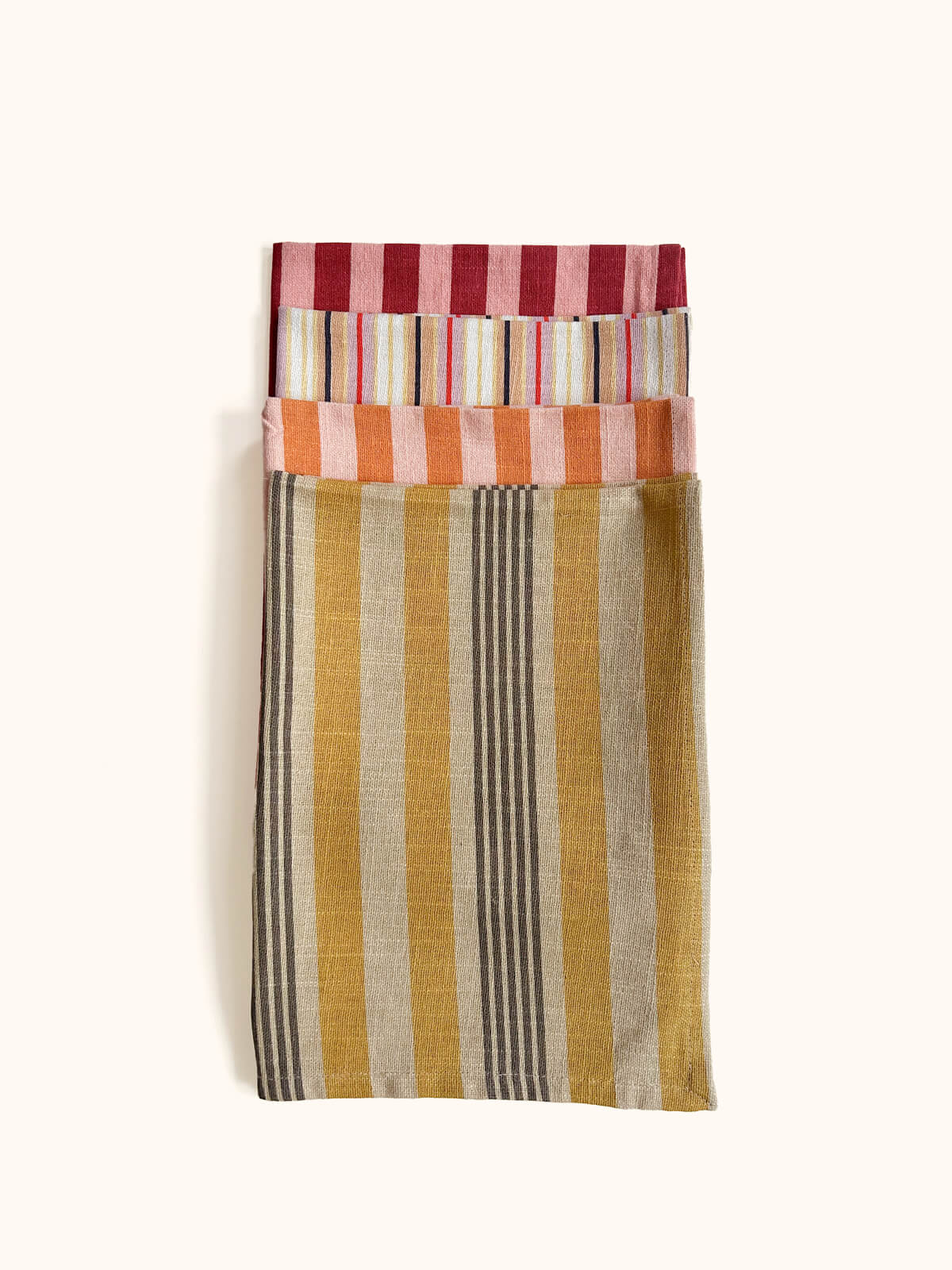 Jaipur Stripe Cotton Tea Towel - Pink City Design for Kitchen, Dining & Home Decor | Absorbent & Durable Dish Towels for Cooking, Cleaning & Hosting