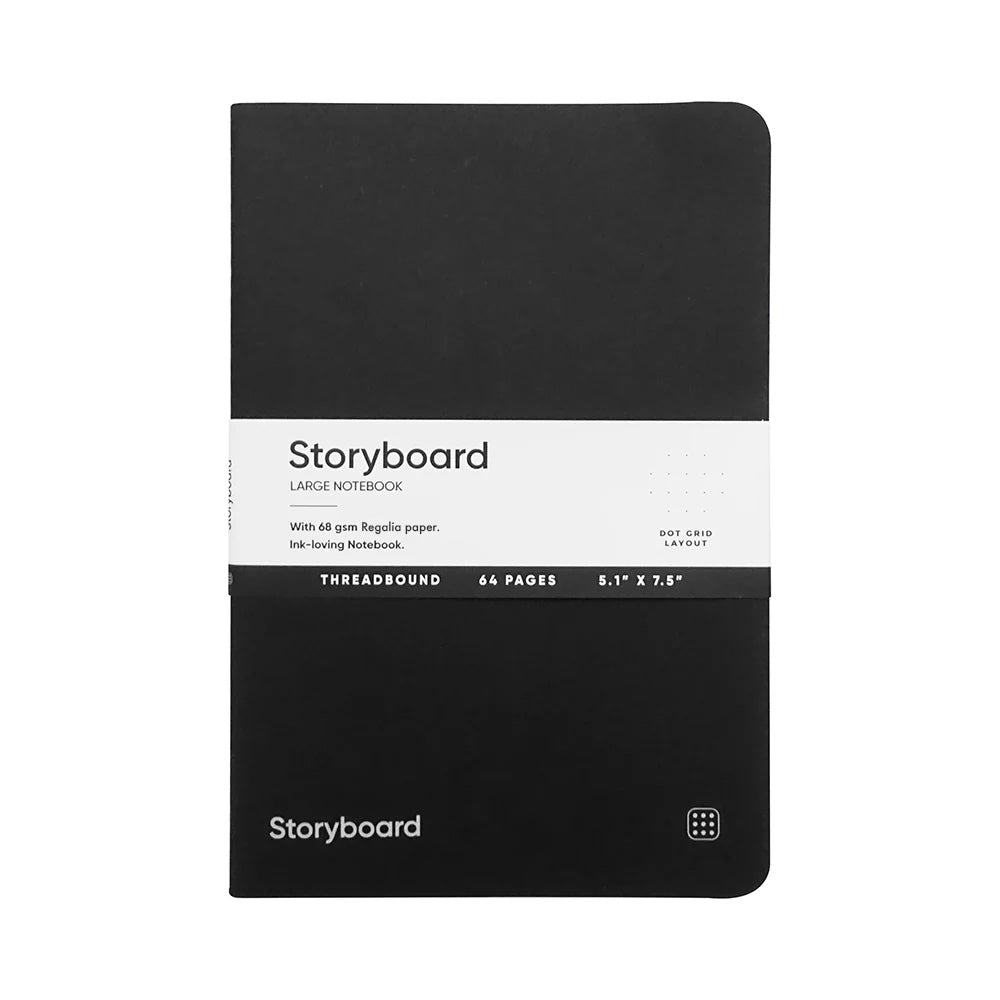 Endless Storyboard Large Notebook - Black Hardcover Sketchbook for Artists, Writers & Students - Perfect for Drawing, Journaling & Note Taking