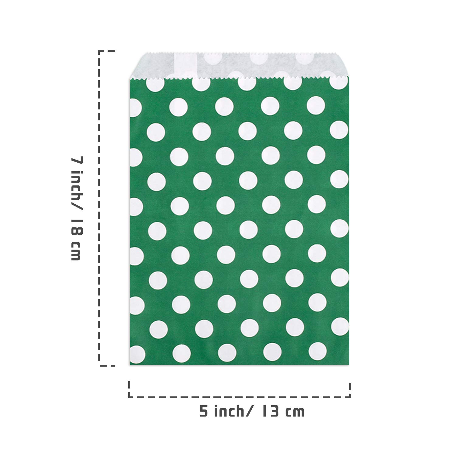 100-Piece Christmas Treat Bags - Eco-Friendly Kraft Holiday Gift Bags for Candy & Party Favors (Red & Green) - Perfect for Xmas Buffets, Classroom Treats & Holiday Party Decorations
