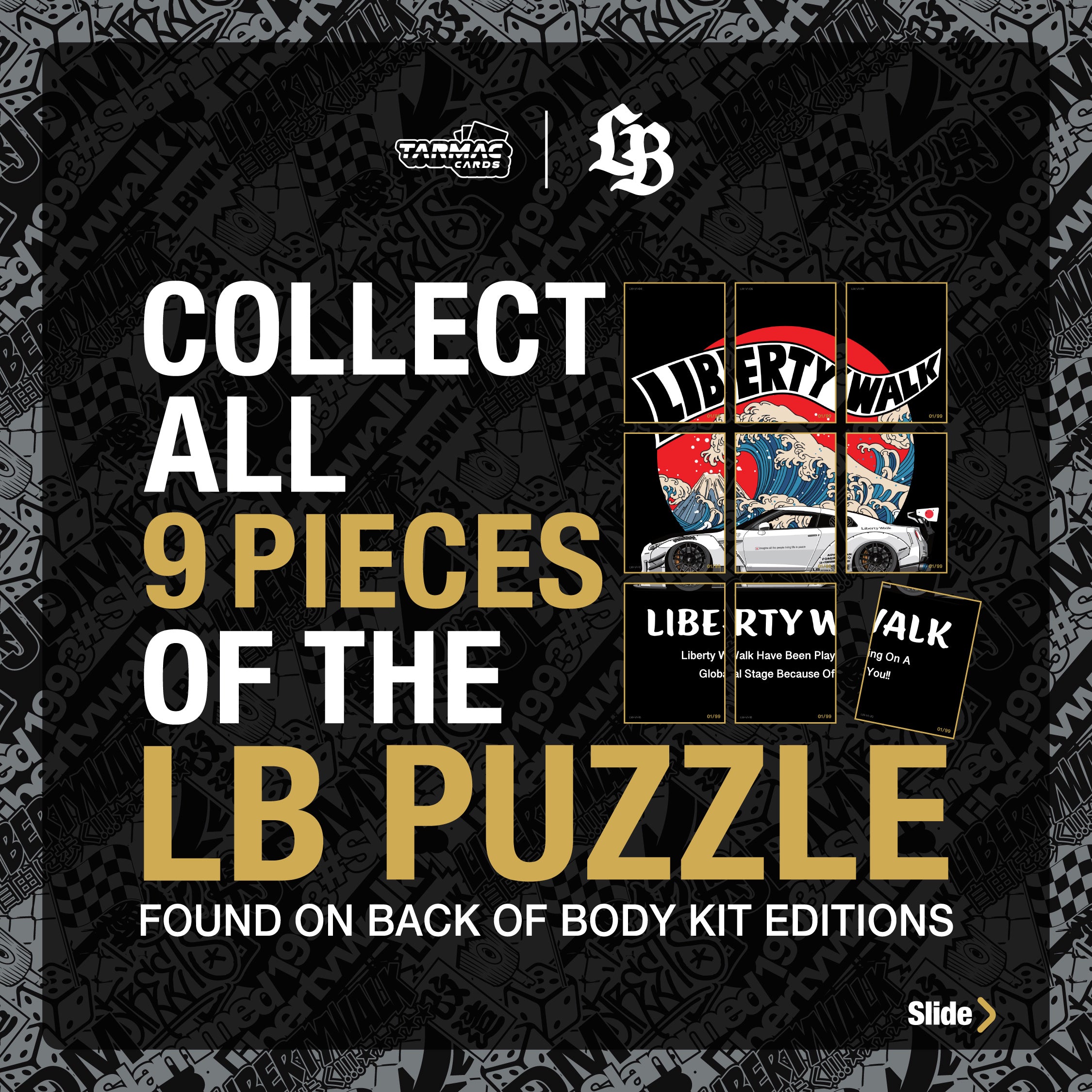 Liberty Walk Collectible Trading Cards Vol.01 Box - Limited Edition Tarmac Cards for Car Enthusiasts - Perfect for Collectors, Gifts, and Display