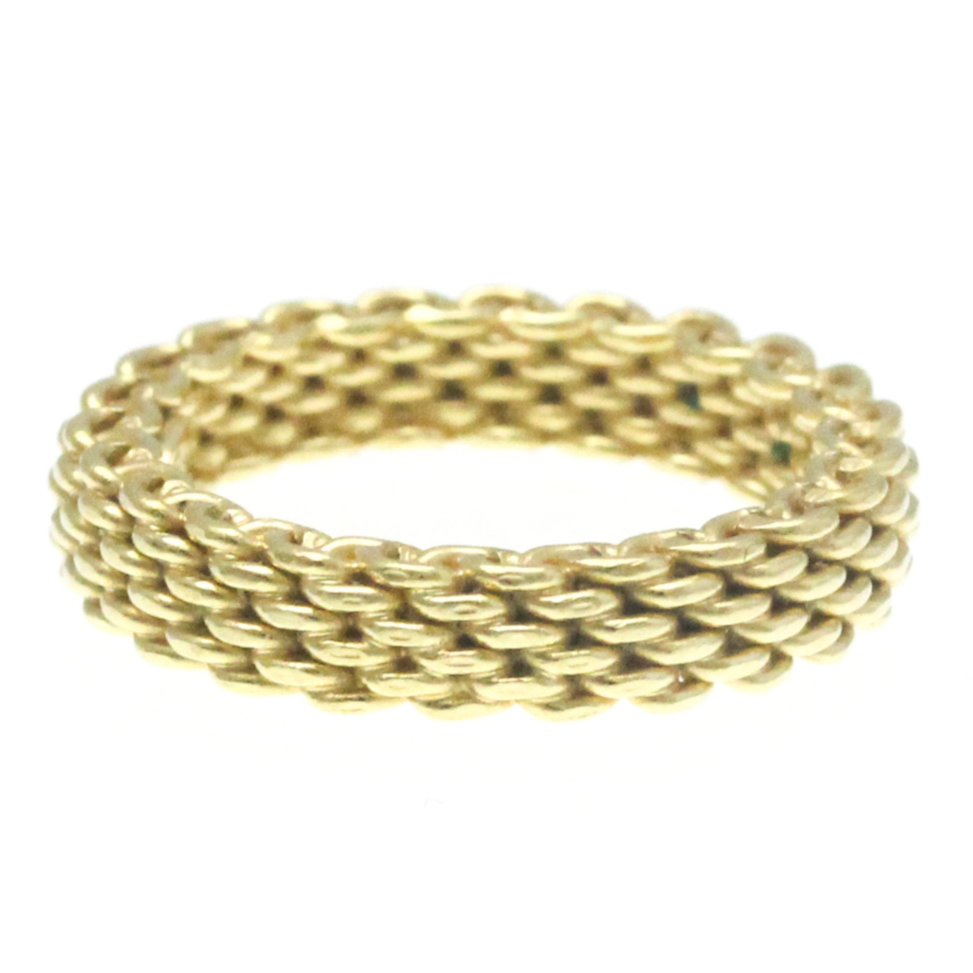 18K Yellow Gold Designer Mesh Ring for Women - Elegant & Dainty Jewelry for Everyday Wear, Parties & Special Occasions