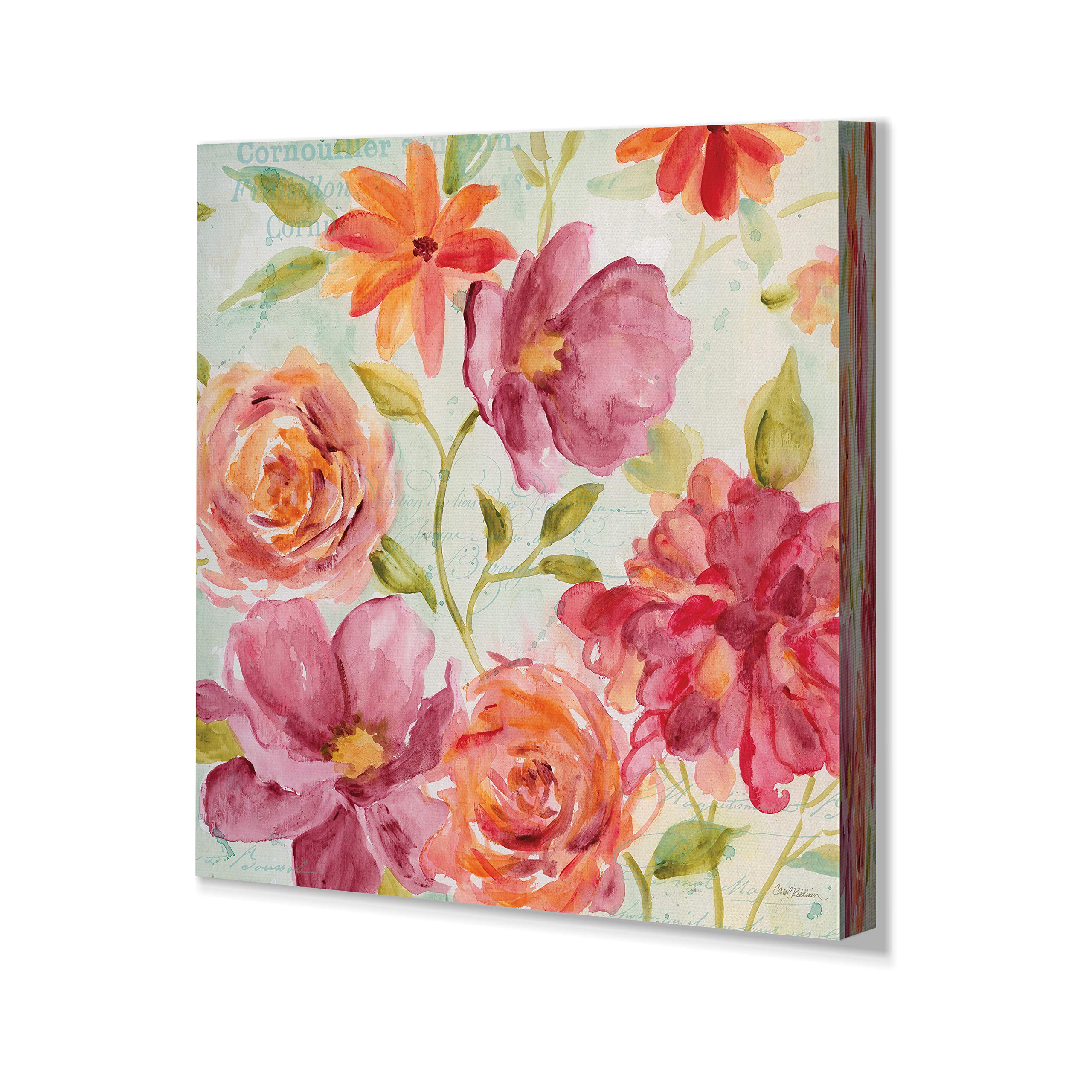 Modern Floral Abstract Canvas Wall Art - Colorful Nature Paintings & Prints for Bedroom, Living Room, Kitchen, Home Office Decor - 16