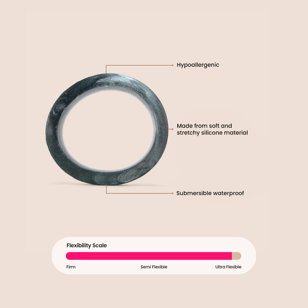 Premium Platinum The C Rings - Set of 2 Silicone Cock Rings for Men | Enhance Intimacy & Performance | Perfect for Couples & Solo Play