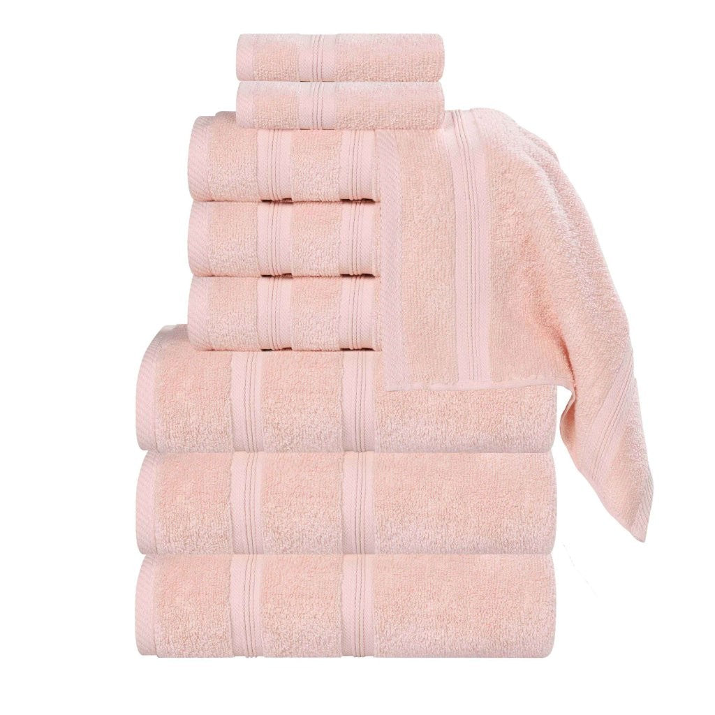 Premium Smart Dry Zero Twist Cotton 9-Piece Towel Set - Ultra Soft & Absorbent Bath Towels, Hand Towels & Washcloths for Spa, Bathroom & Luxury Home Use