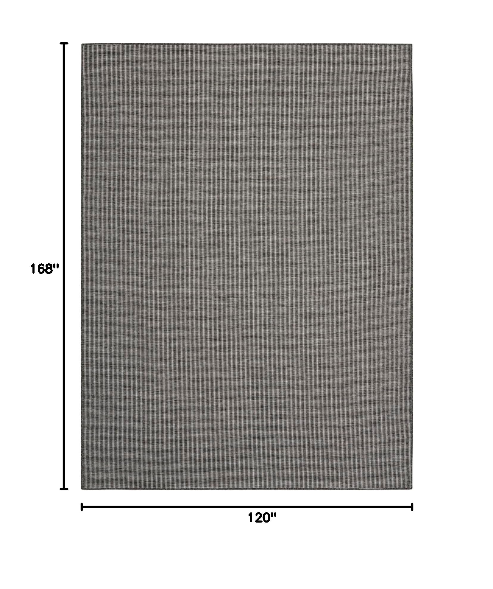 Nourison Positano 10' x 14' Indoor Outdoor Area Rug - Charcoal Gray, Easy Clean, Non-Shedding, Stain Resistant | Perfect for Living Room, Bedroom, Dining Room, Backyard, Deck & Patio (10x14)