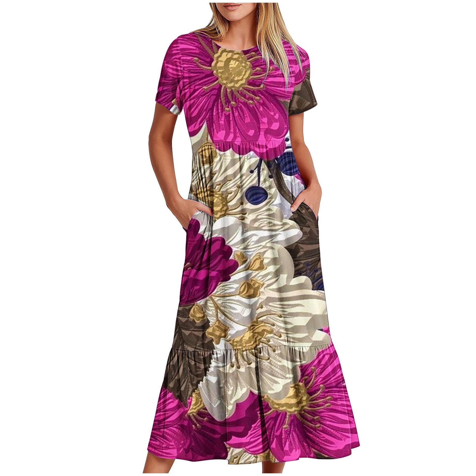 Oelaio Retro Dresses for Women - Vintage Evening Party, Maternity & Summer Jean Sundresses | Perfect for Weddings, Cocktail Events & Beach Vacations