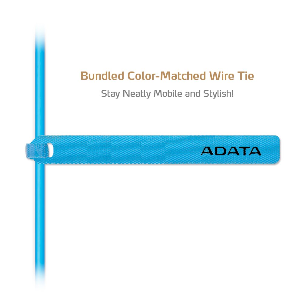 ADATA MFi Certified Lightning Cable for iPhone, iPad - 3.3ft Fast Charging & Sync Cable (Blue) - Durable & Tangle-Free for Home, Office, Travel & Car Charging