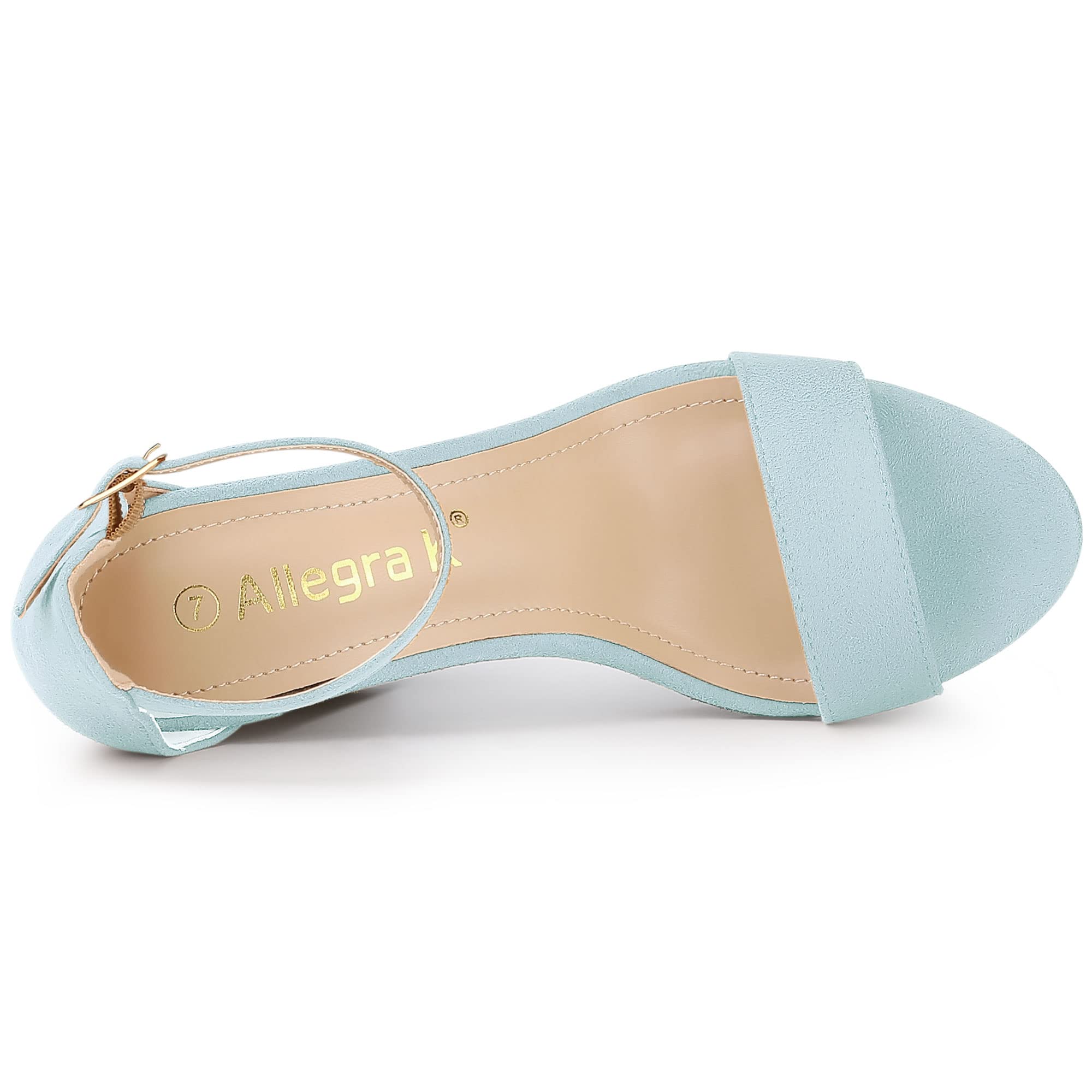 Allegra K Women's Ankle Strap Platform Chunky Heel Sandals - Comfortable Summer Dress Shoes for Weddings, Parties & Date Nights