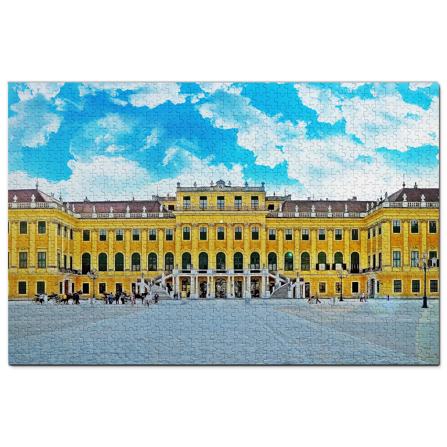 1000-Piece Austria Schönbrunn Palace Vienna Jigsaw Puzzle - Premium Wooden Travel Souvenir & Home Decor for Puzzle Lovers, Adults & Teens - Perfect for Family Game Nights, Stress Relief & European Travel Memories