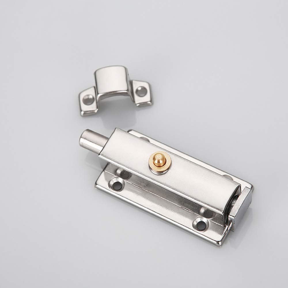 6 Inch Stainless Steel Self-Locking Barrel Bolt - Heavy Duty Sliding Door Latch Lock for Barn Doors, Sheds & Gates (Weatherproof & Rust-Resistant)