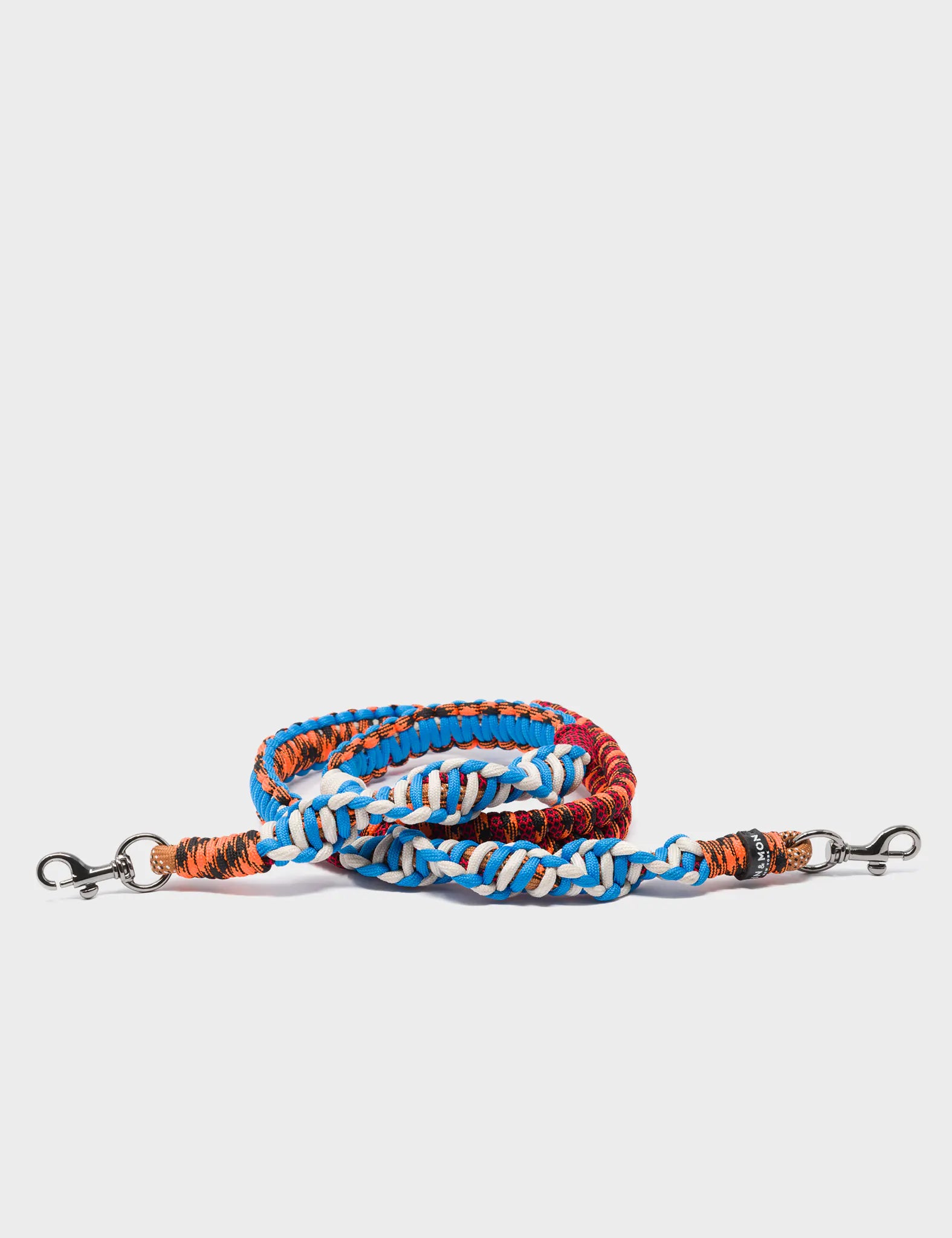Detachable Shoulder Strap - Blue, Orange & Cream Handwoven Paracord for Hiking, Camping & Outdoor Adventures
