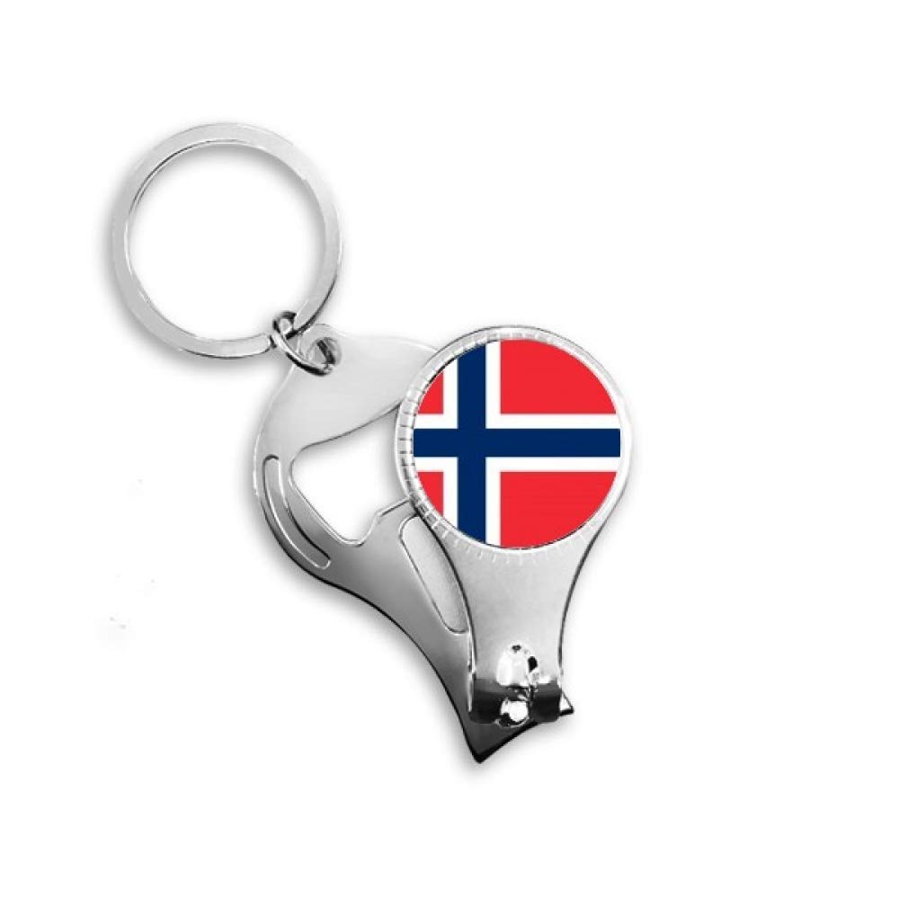 Norway Flag Keychain - European Country Bottle Opener & Nail Clipper - Perfect for Travel, Gifts, and Everyday Use