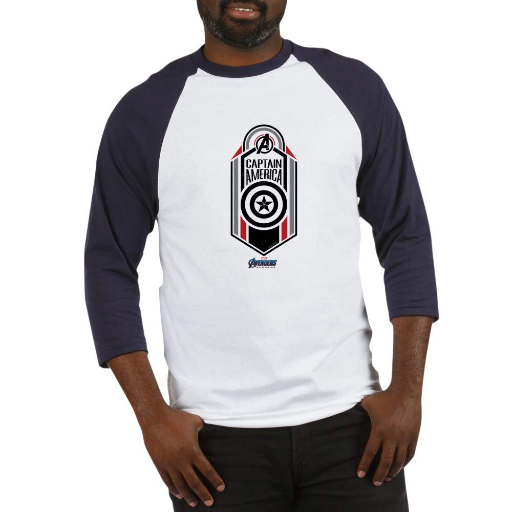 Captain America Logo Baseball Tee - Marvel Superhero Graphic T-Shirt for Men & Women | Casual Wear, Cosplay & Comic Con Outfits