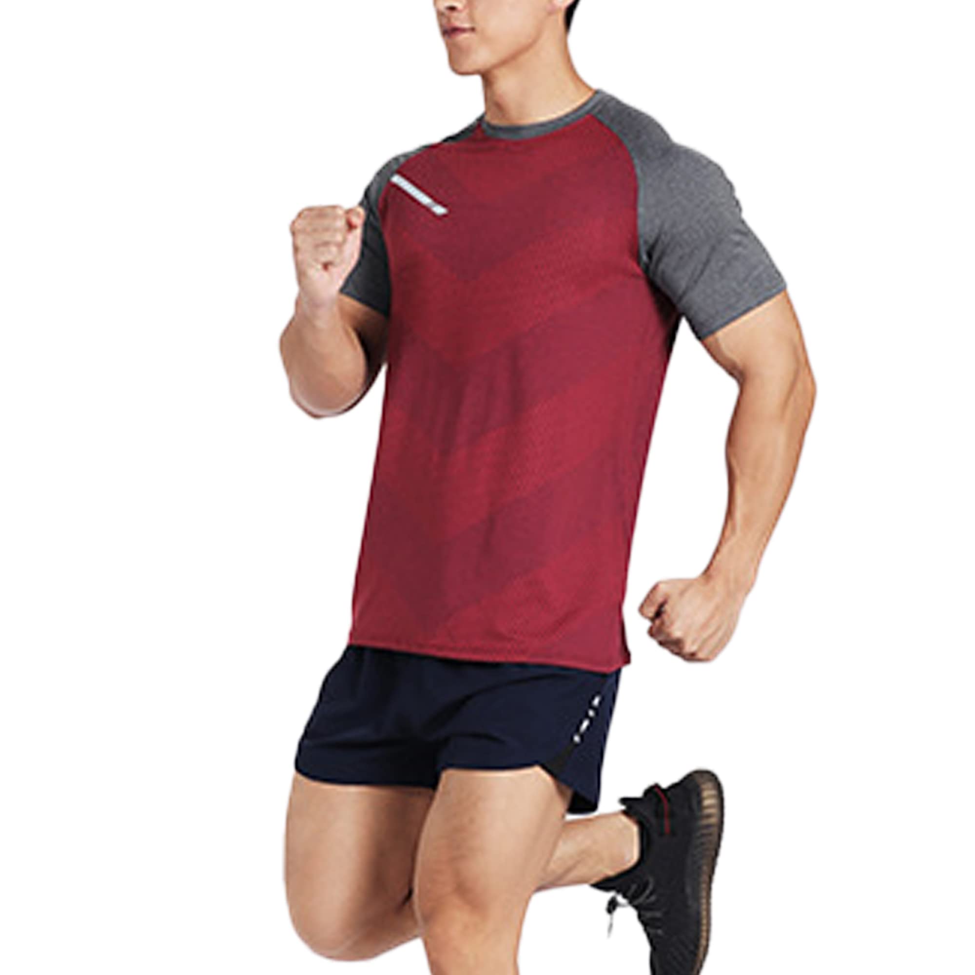 Men's Workout Shirts - Short Sleeve Moisture Wicking Slim Fit T-Shirts for Gym, Running & Activewear | Breathable Crew Neck Exercise Tees