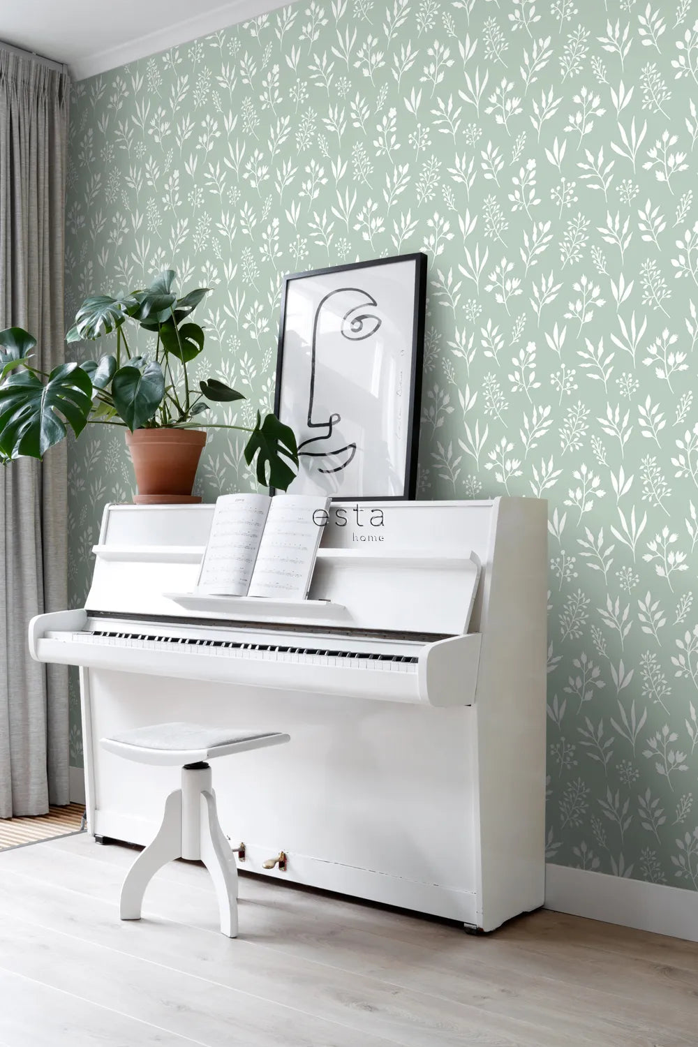 Scandi Cool Greenery - Modern Scandinavian Style Artificial Plants for Home & Office Decor - Perfect for Living Room, Bedroom, and Workspace