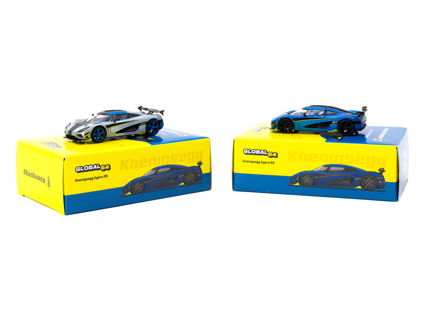 Tarmac Works 1/64 Scale Koenigsegg Agera RS Diecast Model Car - Blue Metallic & Black (TWOC Members Exclusive) | Collectible Miniature Vehicle for Display & Racing Enthusiasts