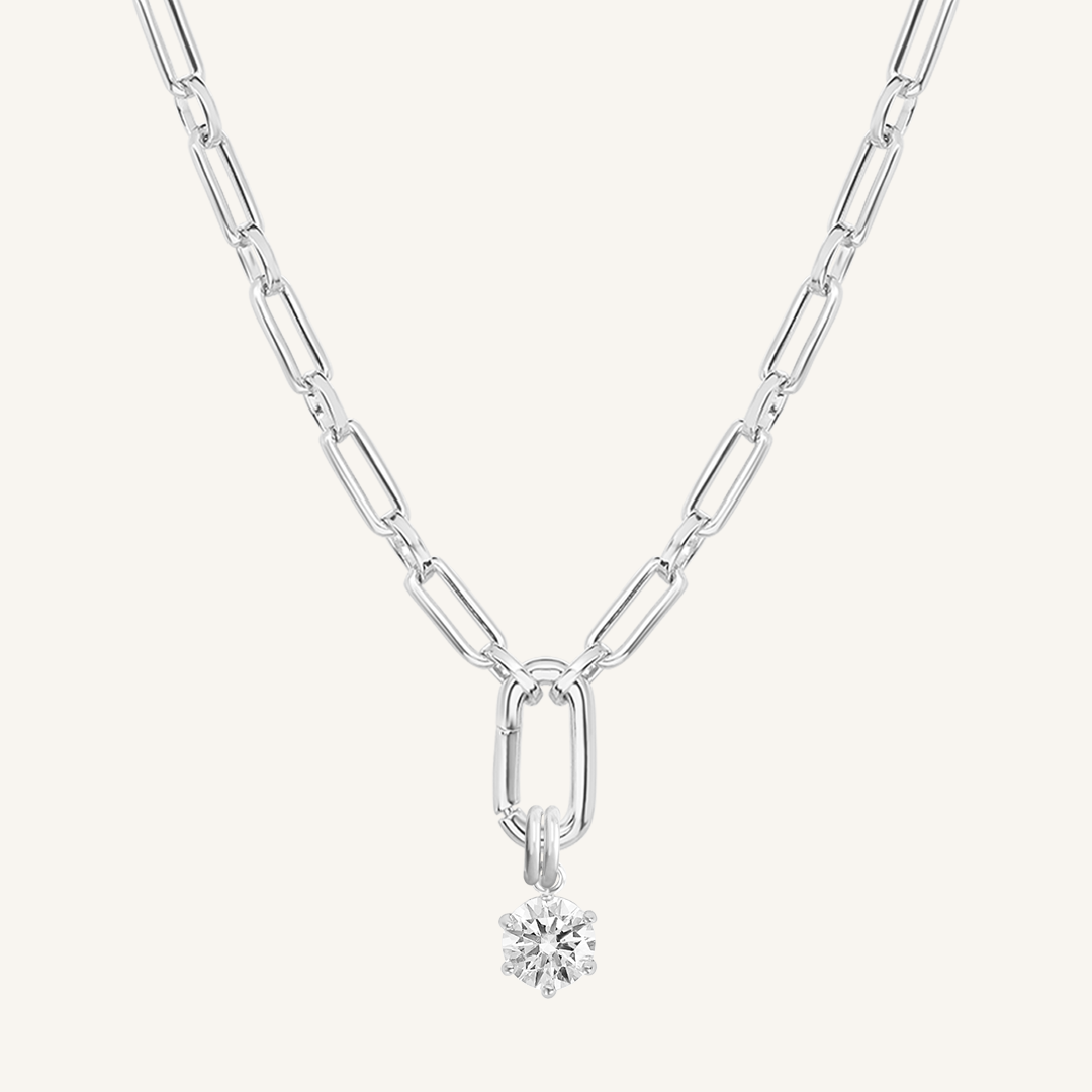 Grace Charm Necklace - Elegant Silver Pendant for Women | Perfect for Weddings, Date Nights & Special Occasions