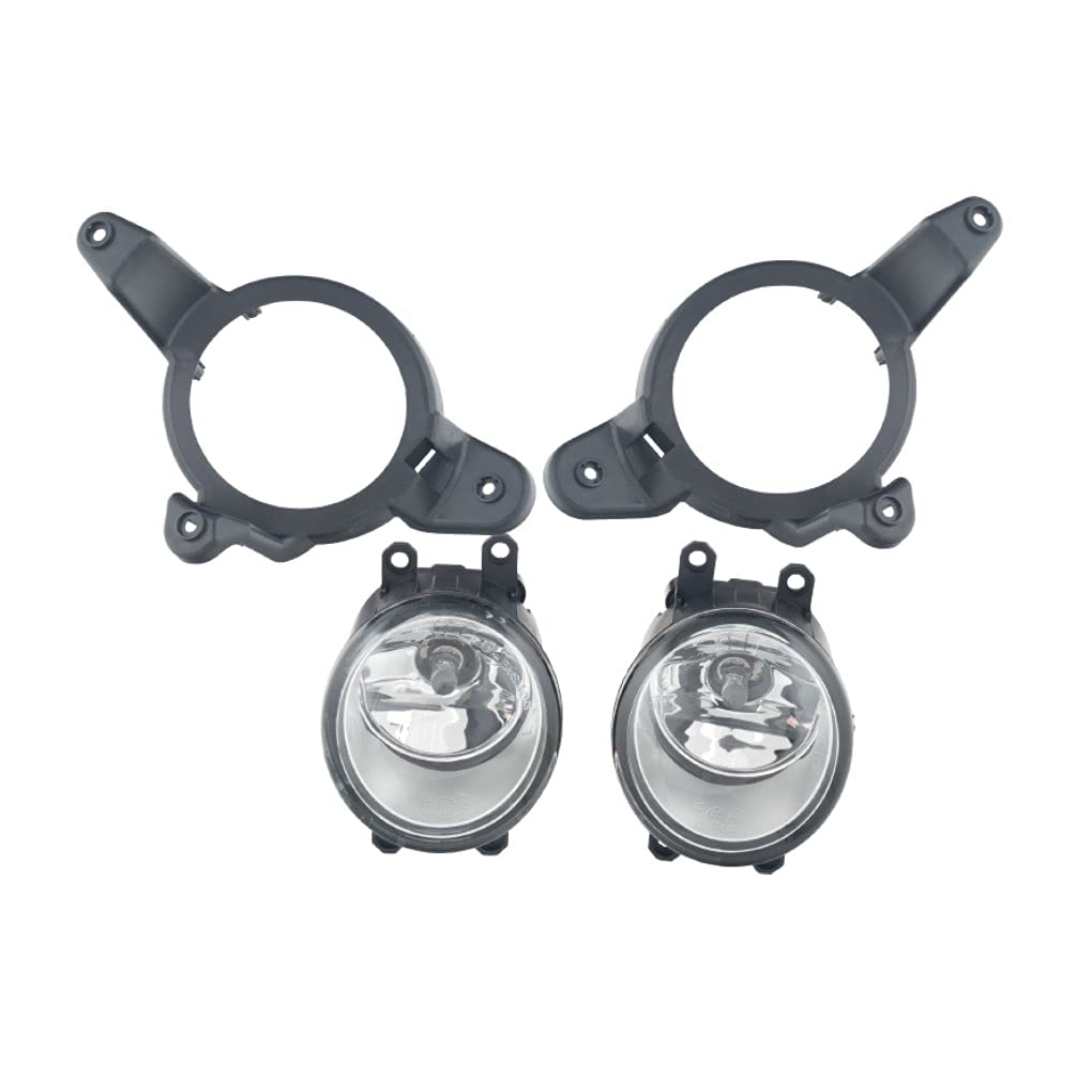 2018-2019 Toyota C-HR Fog Light Replacement Kit - Complete Assembly with Bezel, Switch & Wiring Harness (Halogen) - Left & Right Side - Perfect for Night Driving & Bad Weather Visibility
